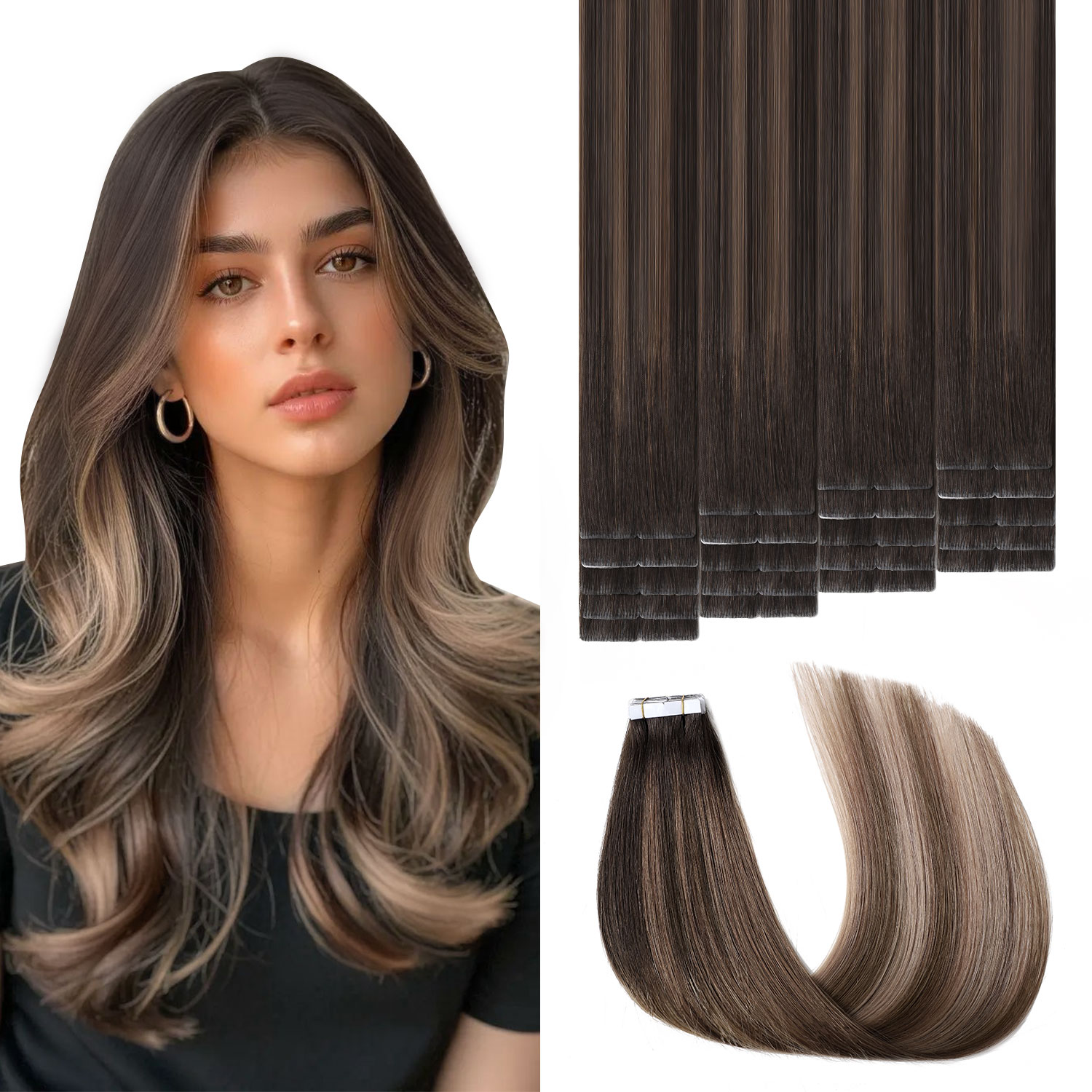 Invisible Tape In Extensions Real Hair - Sweetmet Invisible Tape Hair Extensions 20pcs