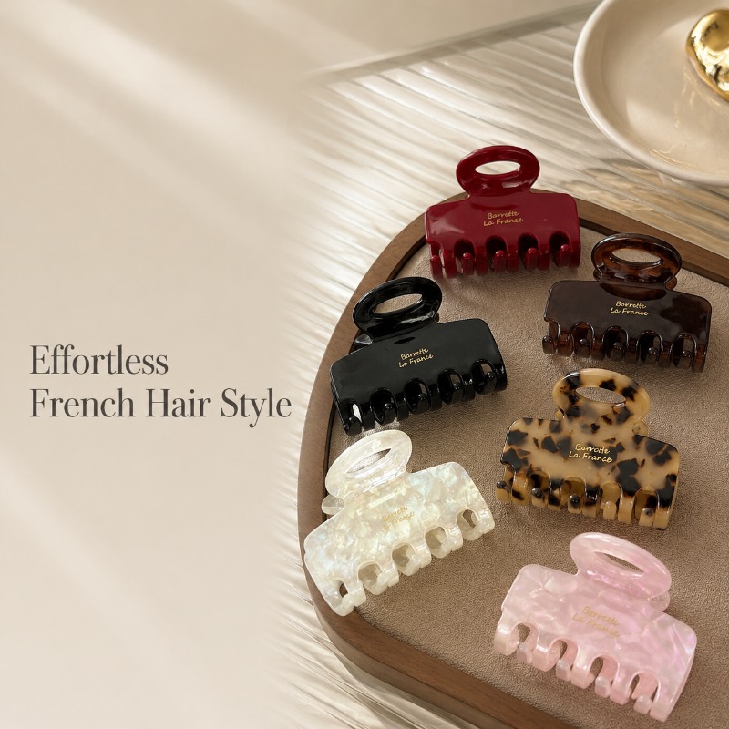 Hair Bundles - French Medium Hair Claw Clips Strong