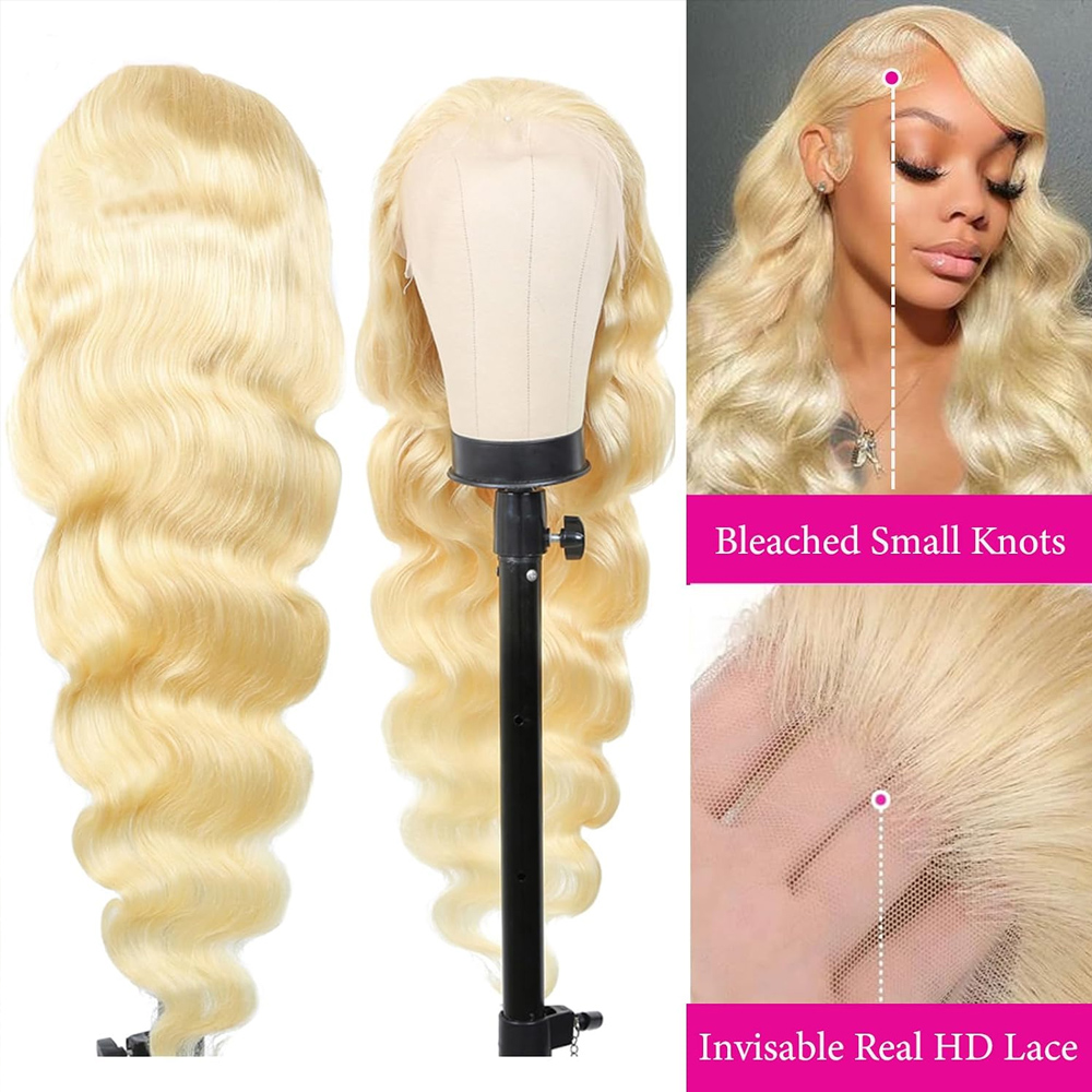 613 Honey Blonde Color 13x6 Tr - 613 Blonde Body Wave Lace Front Wig ulasan dan harga