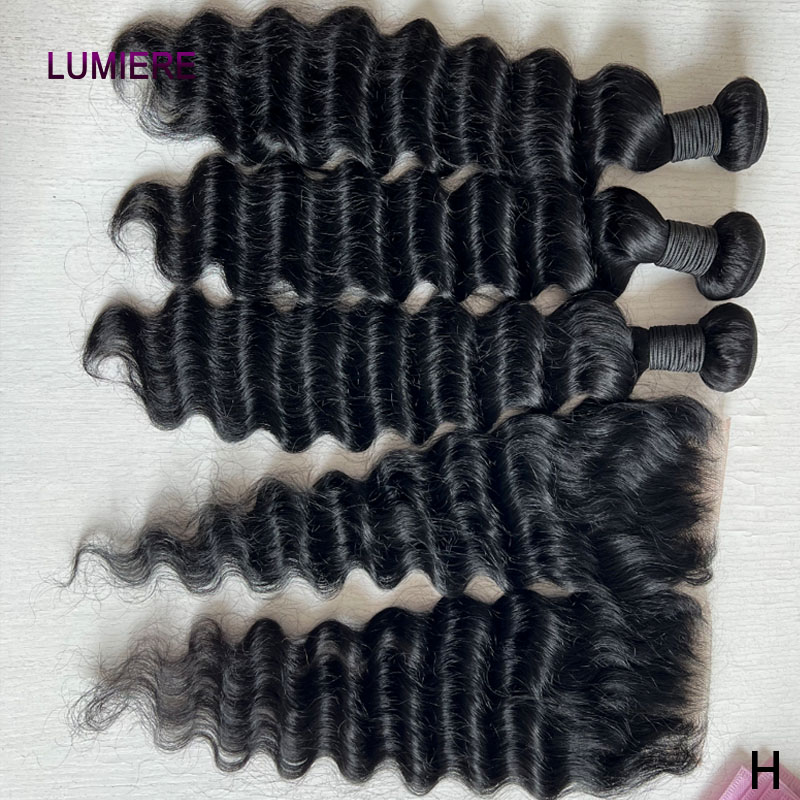Top Quality Loose Deep Wave Bu - Deep Wave 3 Bundles With Closure ulasan dan harga