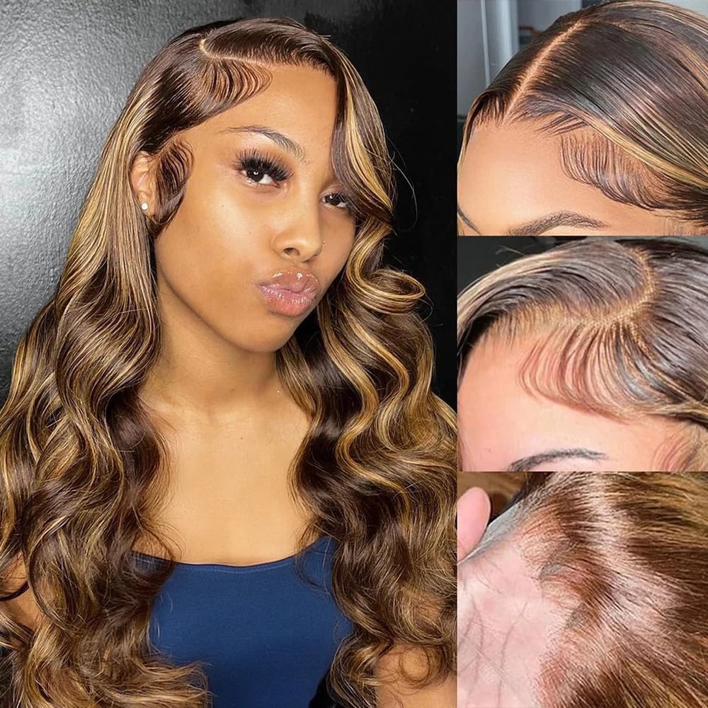 HD Highlight 46 Inch 13x4 Body - Human Hair Wigs ulasan dan harga