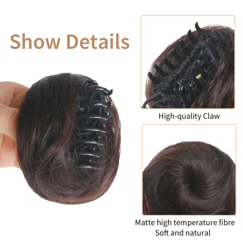 Claw Clip Synthetic Hair Bun C - Claw Clip Messy Bun Hair Piece ulasan dan harga