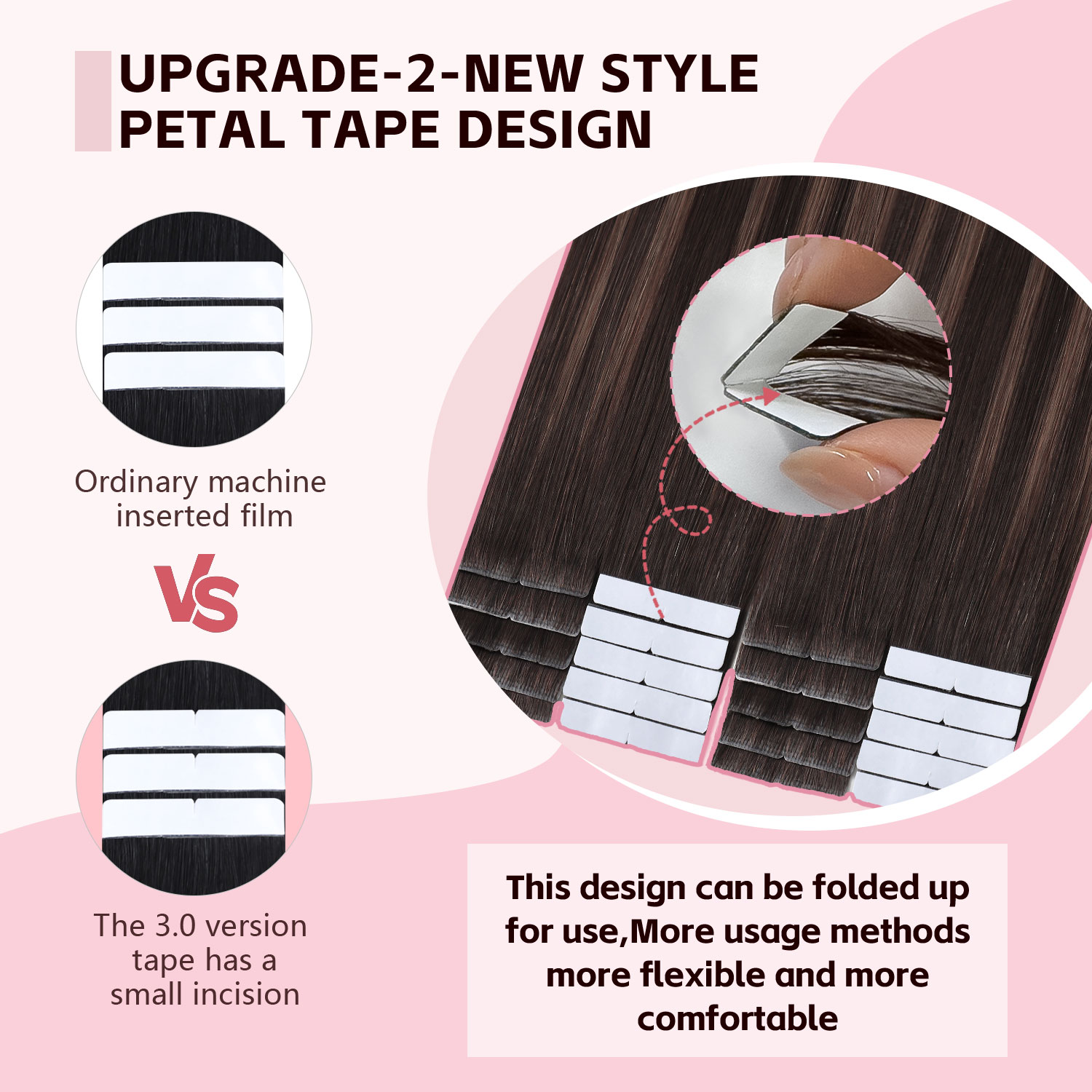Sweetmet Invisible Tape Hair E - Invisible Tape In Extensions Real Hair ulasan dan harga