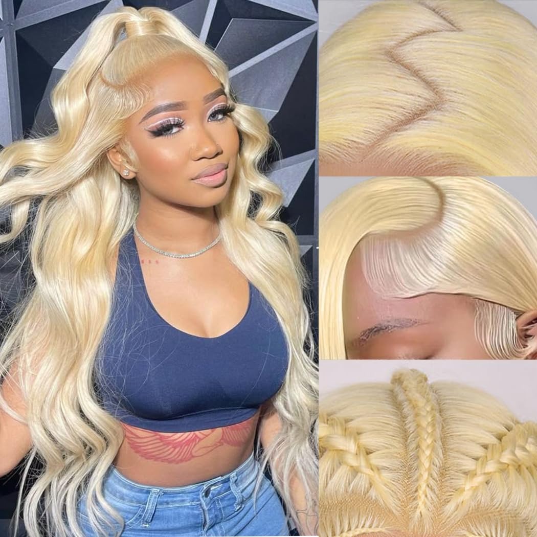 613 HD Lace Frontal Wig 200% D - 613 Blonde Body Wave Lace Front Wig ulasan dan harga