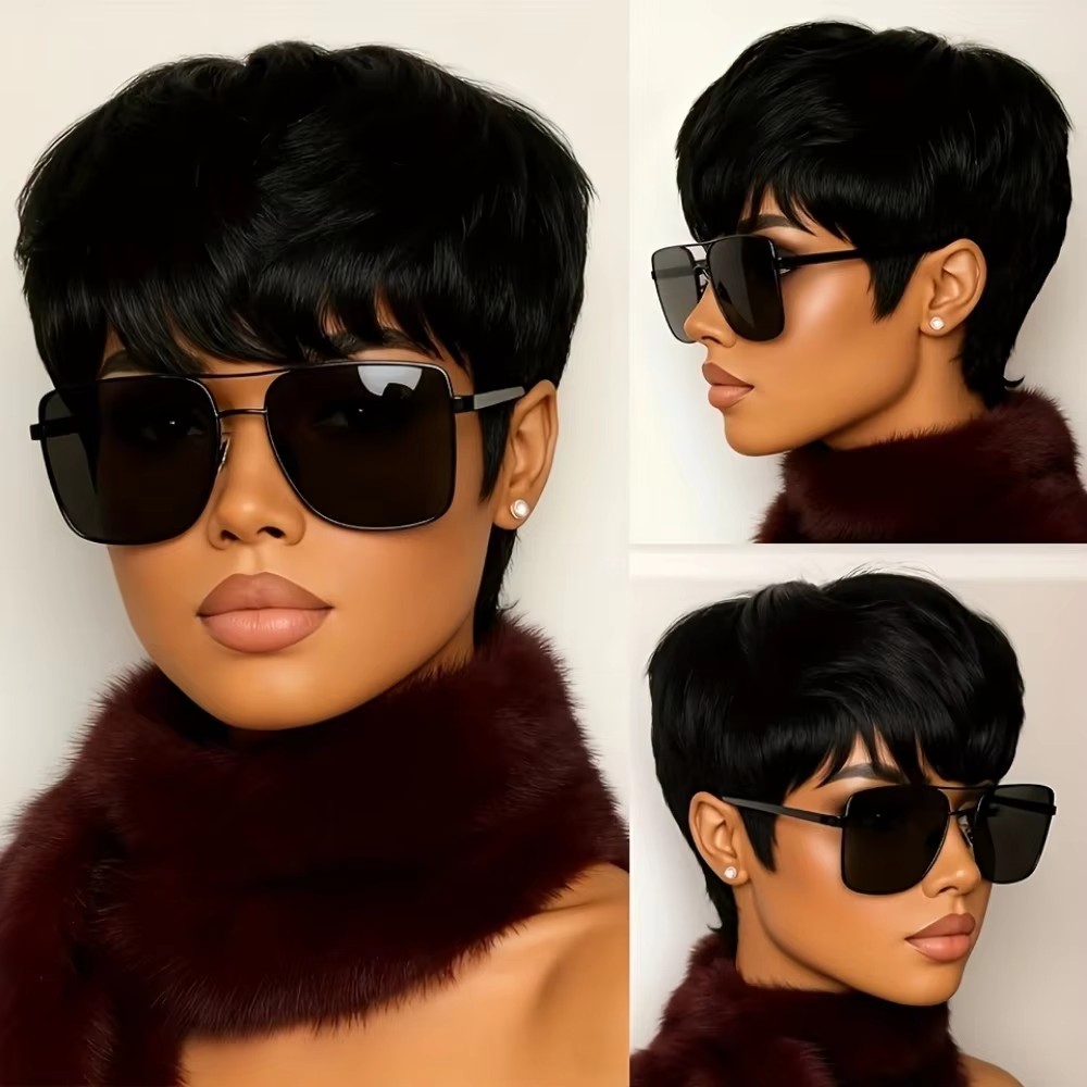 Women's Short Pixie Cut Human  - Short Pixie Cut Wig Human Hair Cheap ulasan dan harga