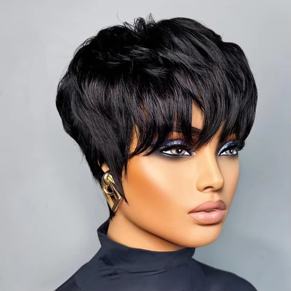 Women's Short Pixie Cut Human  - Short Pixie Cut Wig Human Hair Cheap ulasan dan harga