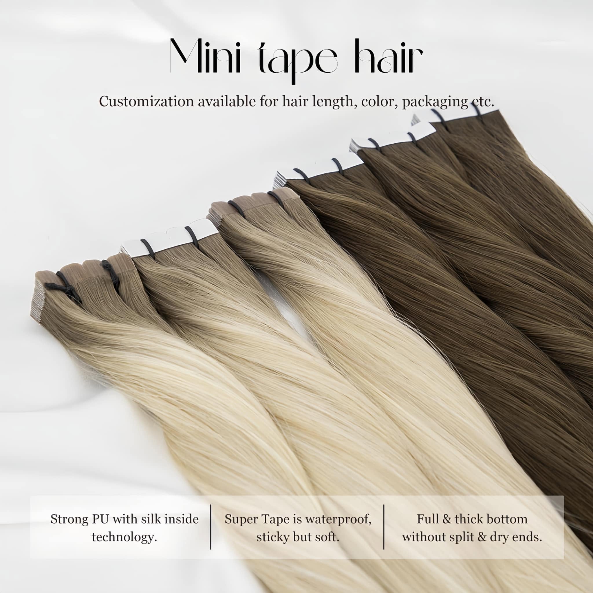 Mini Tape In Human Hair Extens - Invisible Tape In Extensions Real Hair ulasan dan harga