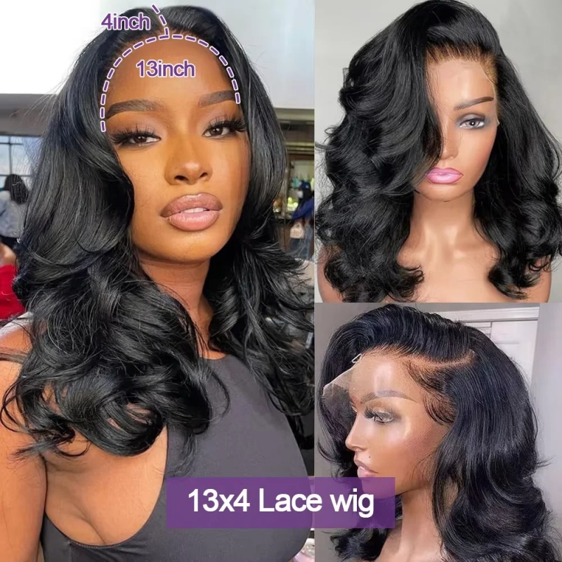 200% Body Wave HD Lace Frontal - Glueless Wear And Go Human Hair Wig ulasan dan harga