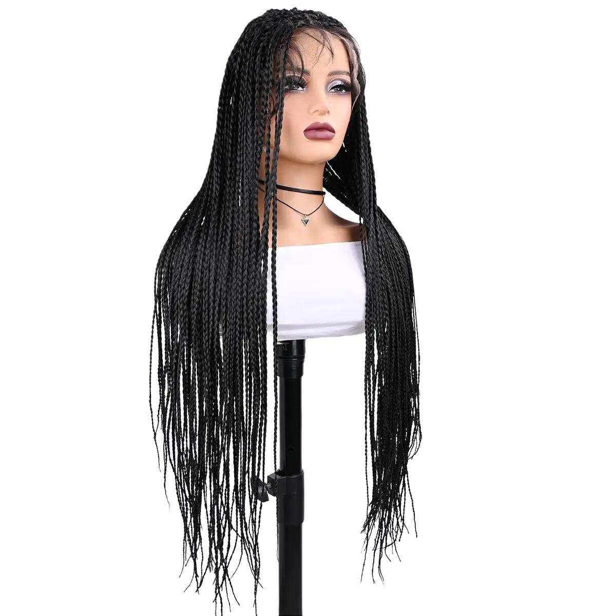 Synthetic Full Lace Wig Braide - Synthetic Braided Wigs For Black Women ulasan dan harga