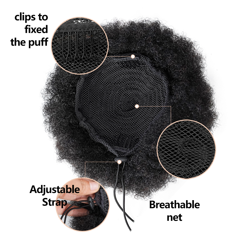 8 Inch Afro Puff Drawstring Po - Drawstring Afro Curly Puff Ponytail ulasan dan harga