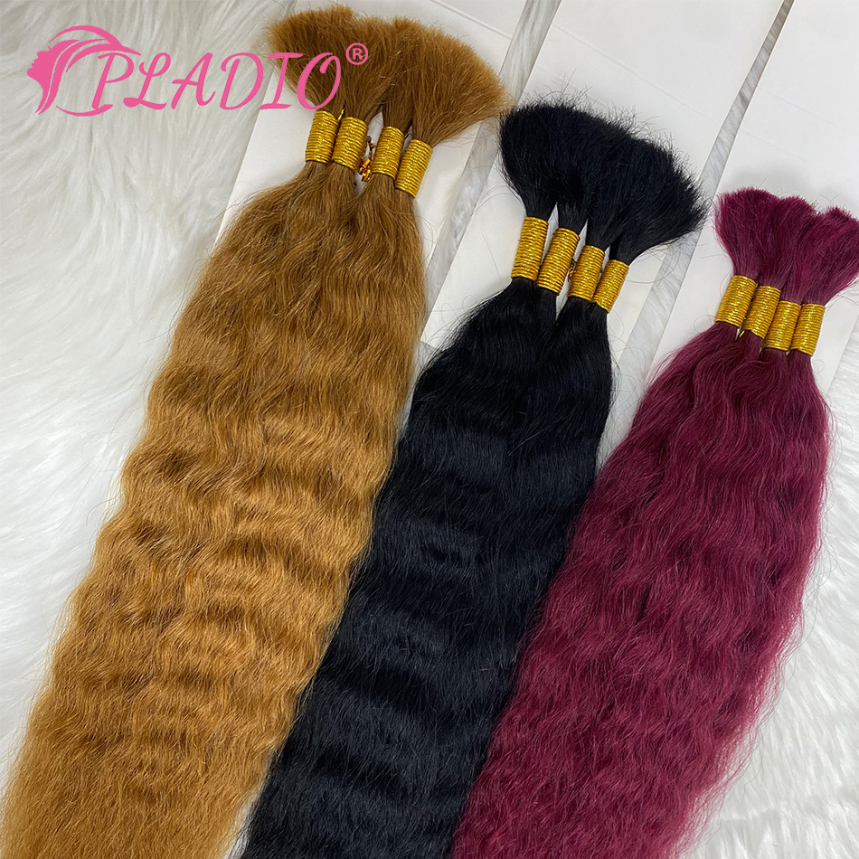 100G Wet and Wavy Bulk Hair Ex - Water Wave Bulk Human Hair For Braiding ulasan dan harga