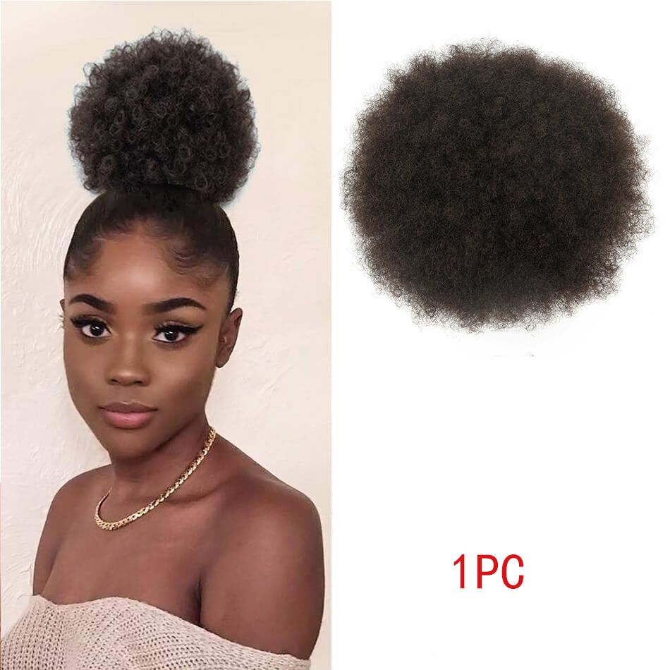 Afro Puff Drawstring Ponytail  - Drawstring Afro Curly Puff Ponytail ulasan dan harga