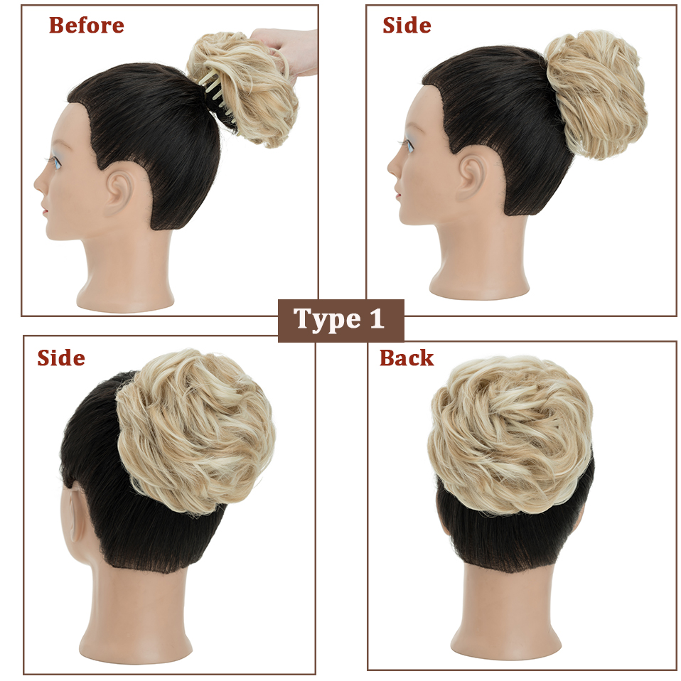 Benehair Messy Hair Bun Synthe - Claw Clip Messy Bun Hair Piece ulasan dan harga