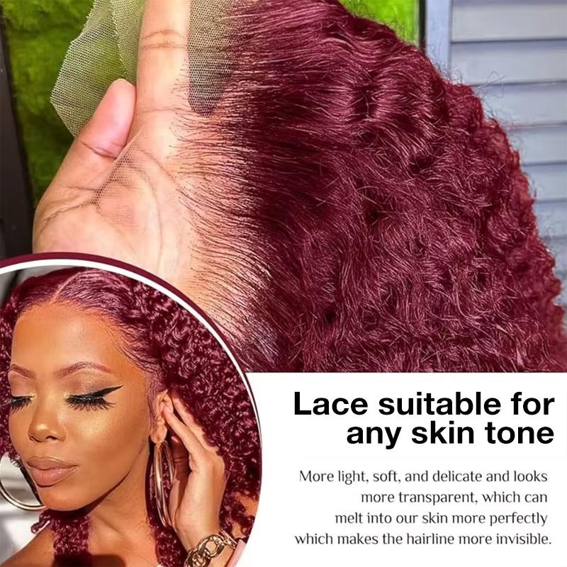 99j Deep Wave Lace Front Hair  - Hd Lace Frontal Wig Human Hair Pre Plucked ulasan dan harga
