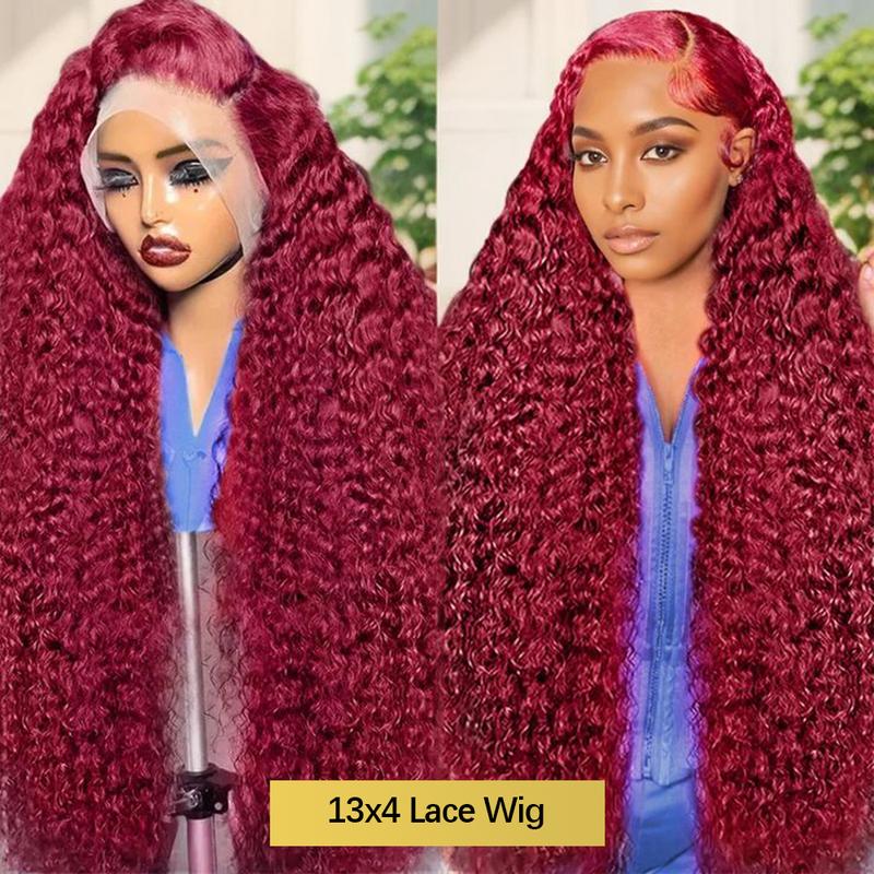 99j Deep Wave Lace Front Hair  - Hd Lace Frontal Wig Human Hair Pre Plucked ulasan dan harga