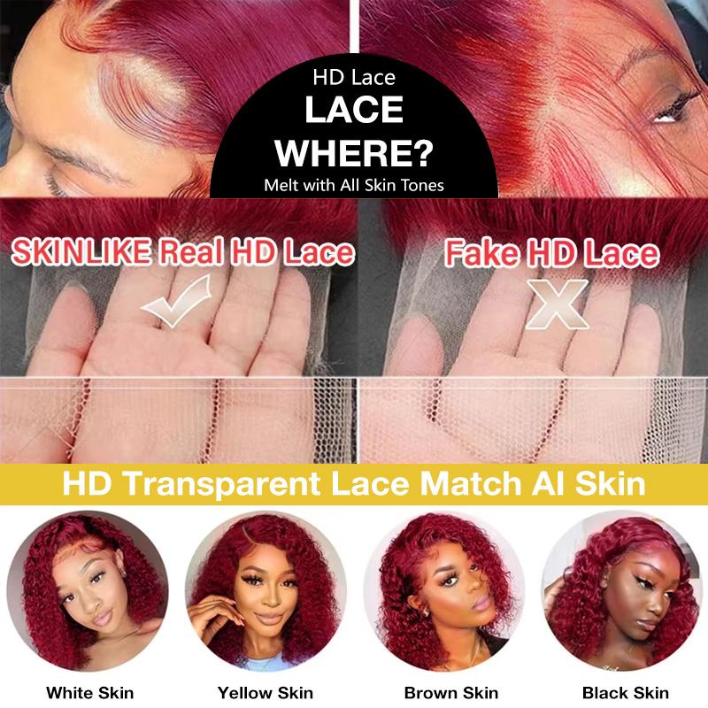 99j Deep Wave Lace Front Hair  - Hd Lace Frontal Wig Human Hair Pre Plucked ulasan dan harga