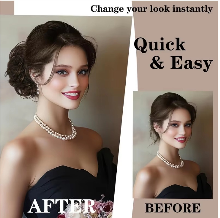 Claw Clip Curly Hair Bun Exten - Claw Clip Messy Bun Hair Piece ulasan dan harga