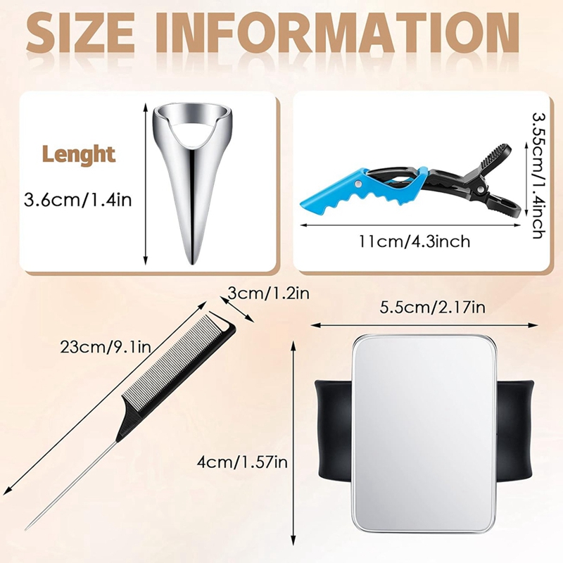 8 PCS Parting Ring Hair Select - Hair Clips ulasan dan harga