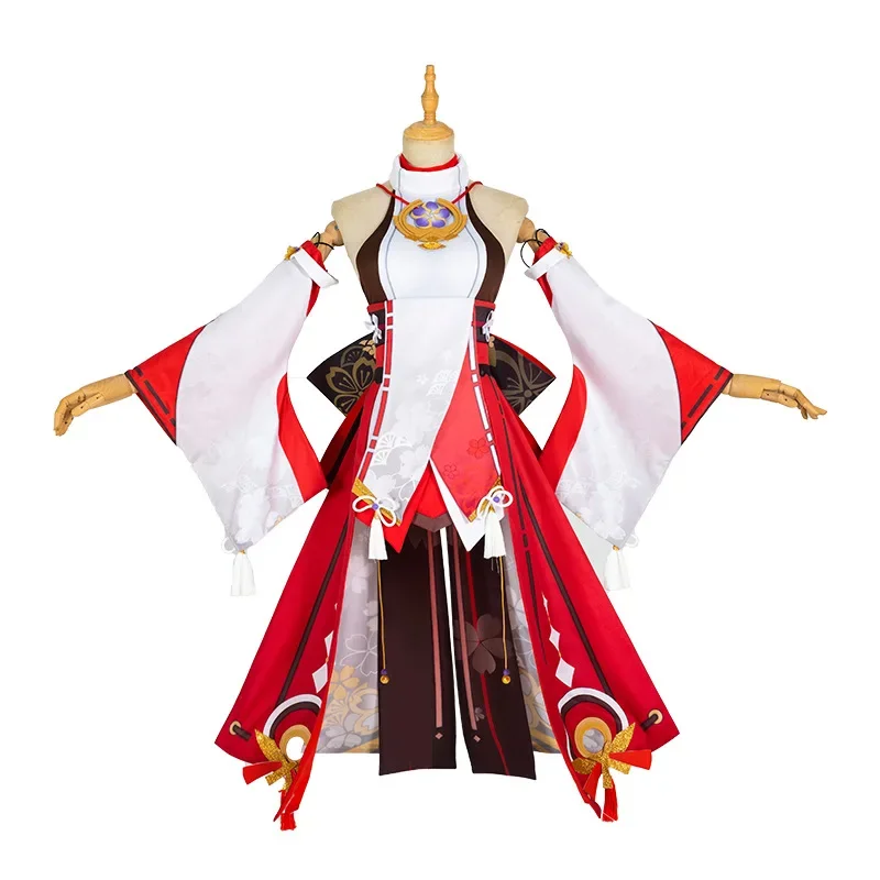 Yae Miko Cosplay Costume Game  - Synthetic Wigs ulasan dan harga