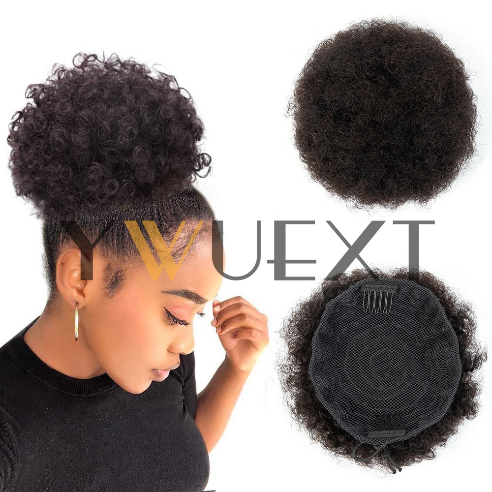 Afro Puff Ponytail 4-6 Inch Hu - Drawstring Afro Curly Puff Ponytail ulasan dan harga