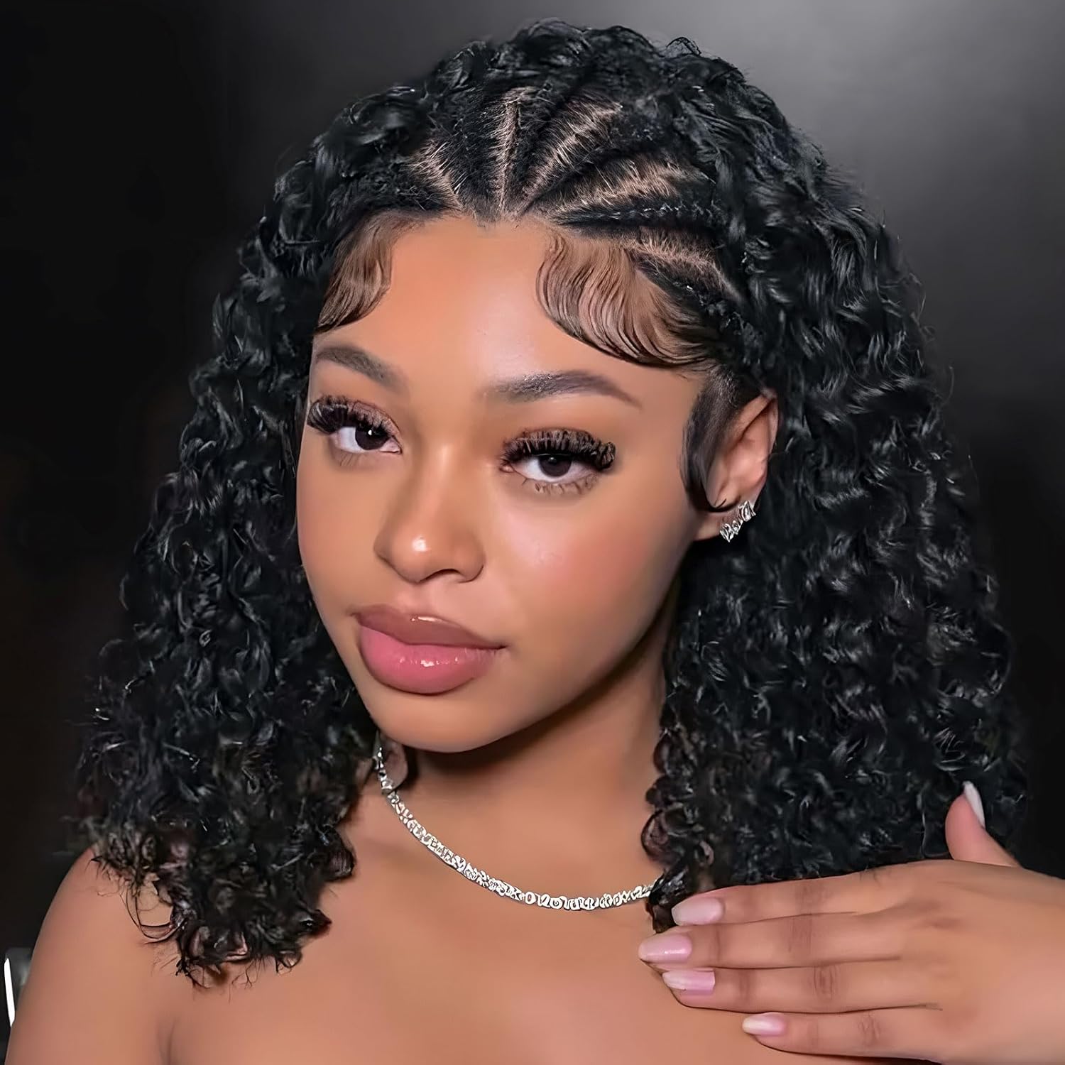 Cornrow Braid Bob Wig Deep Cur - Glueless Wear And Go Human Hair Wig ulasan dan harga