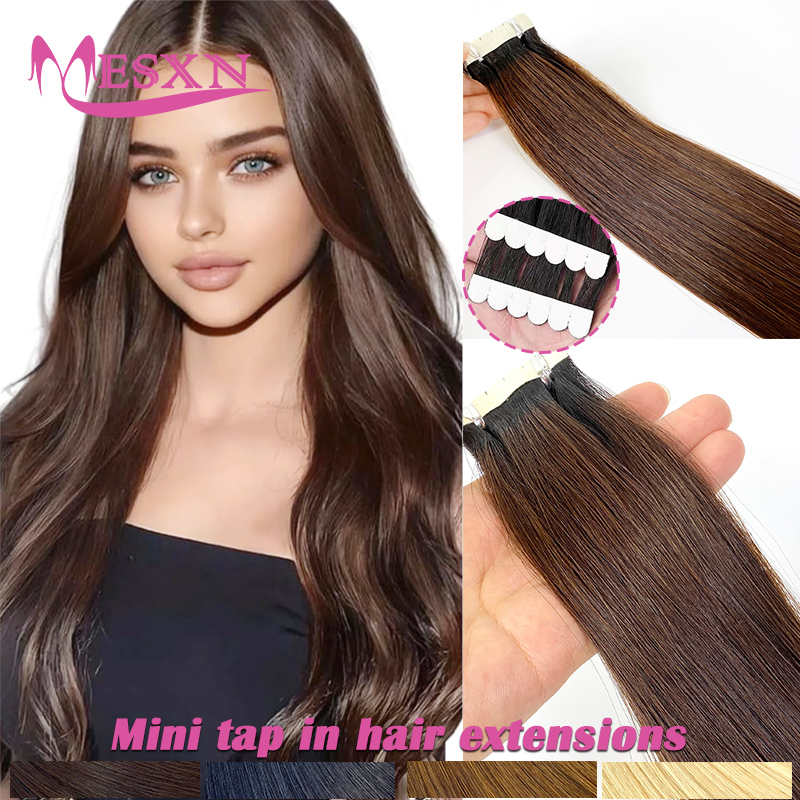 Mini Tape In Human Hair Extens - Invisible Tape In Extensions Real Hair ulasan dan harga