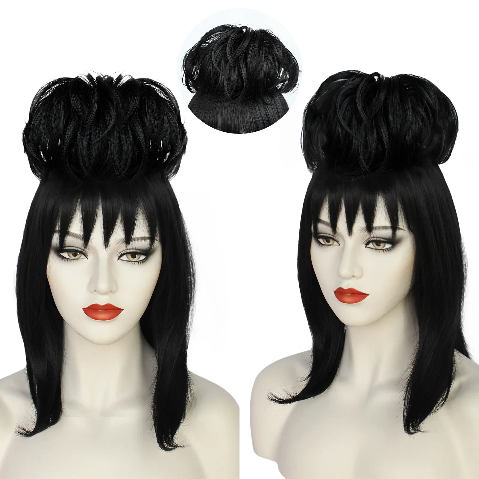 Lydia Deetz Cosplay Wig Bride  - Synthetic Braided Wigs For Black Women ulasan dan harga