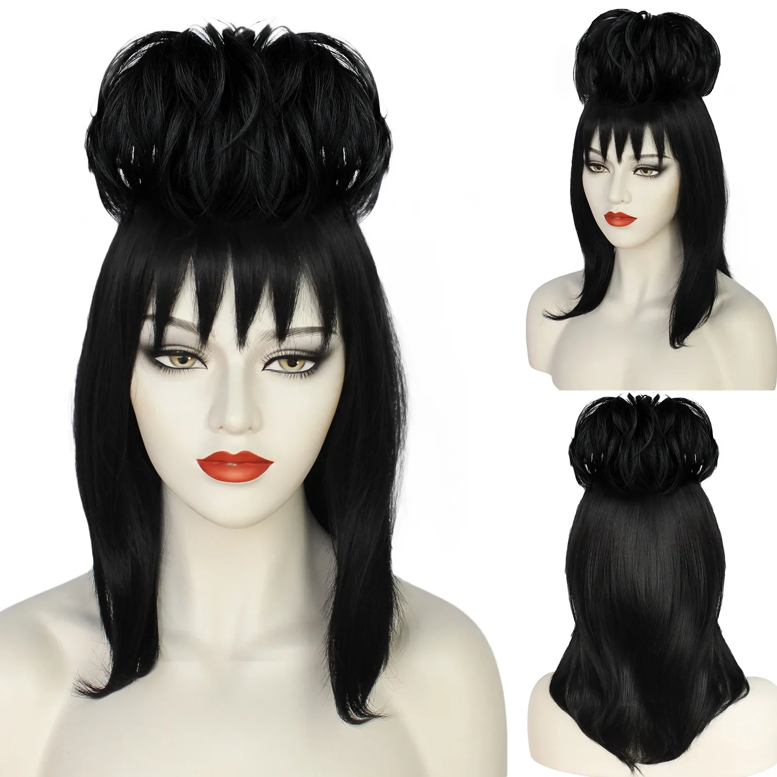 Lydia Deetz Cosplay Wig Bride  - Synthetic Braided Wigs For Black Women ulasan dan harga