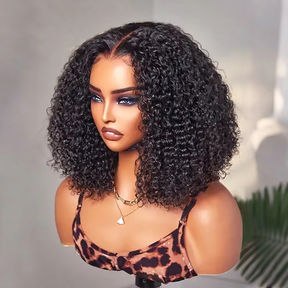 8-16 Inch Bob Curly Human Hair - Glueless Wear And Go Human Hair Wig ulasan dan harga