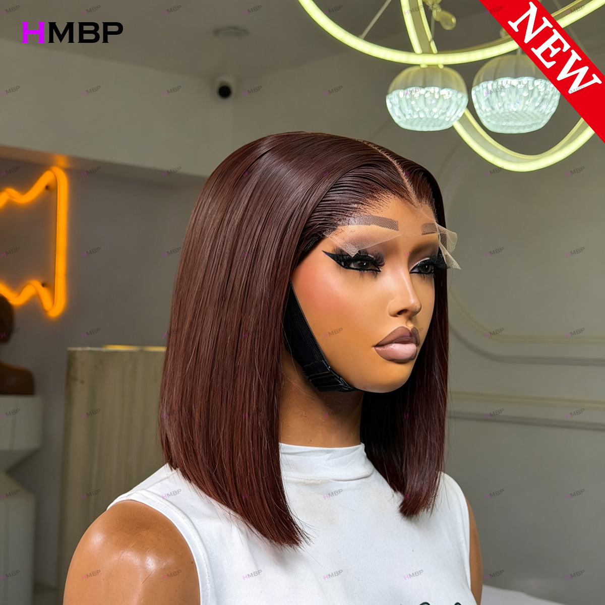 #33 Dark Auburn Straight Bob W - Glueless Wear And Go Human Hair Wig ulasan dan harga