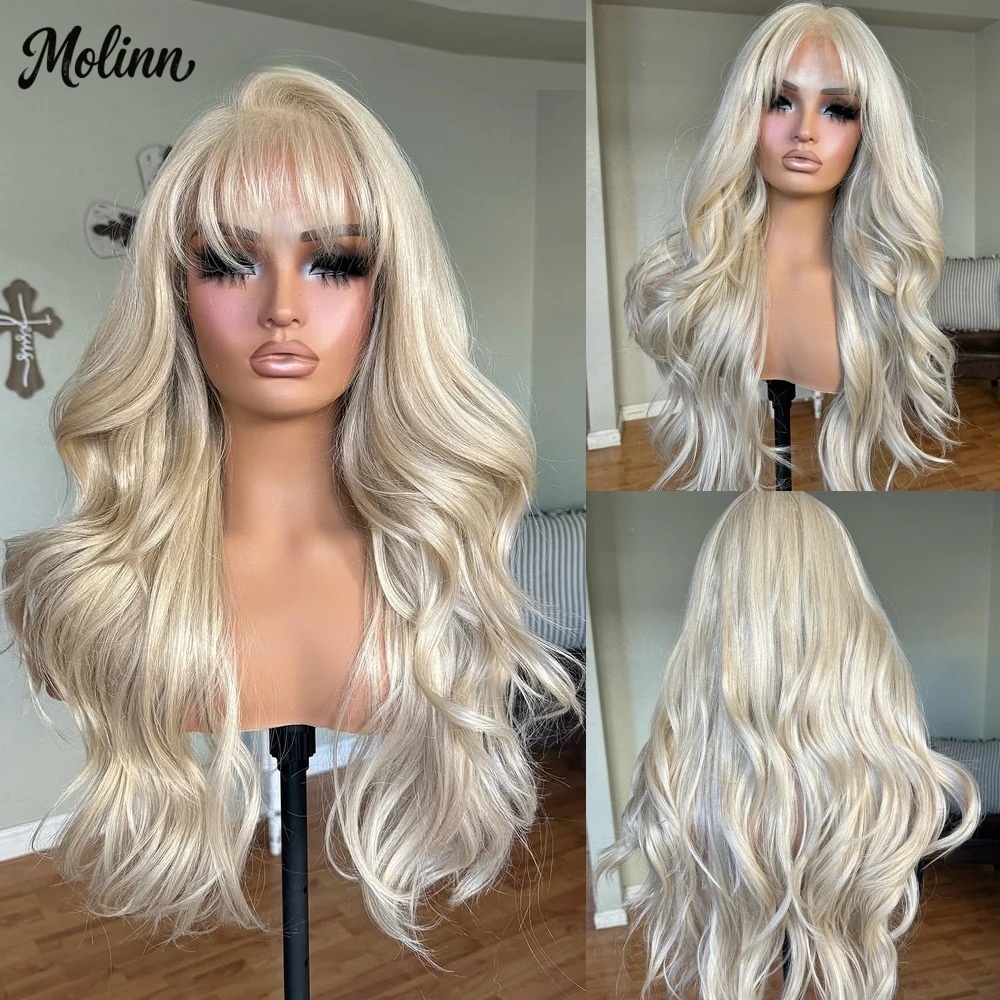 Bangs 613 Blonde Body Wave Lac - 613 Blonde Body Wave Lace Front Wig ulasan dan harga