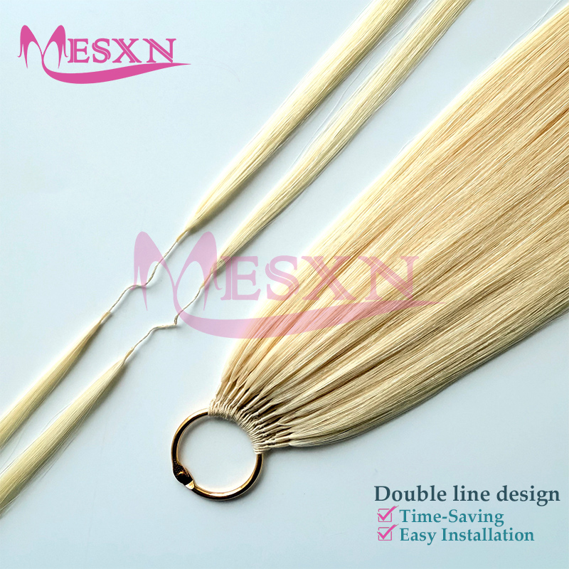 MESXN Double line hair extensi - Invisible Tape In Extensions Real Hair ulasan dan harga