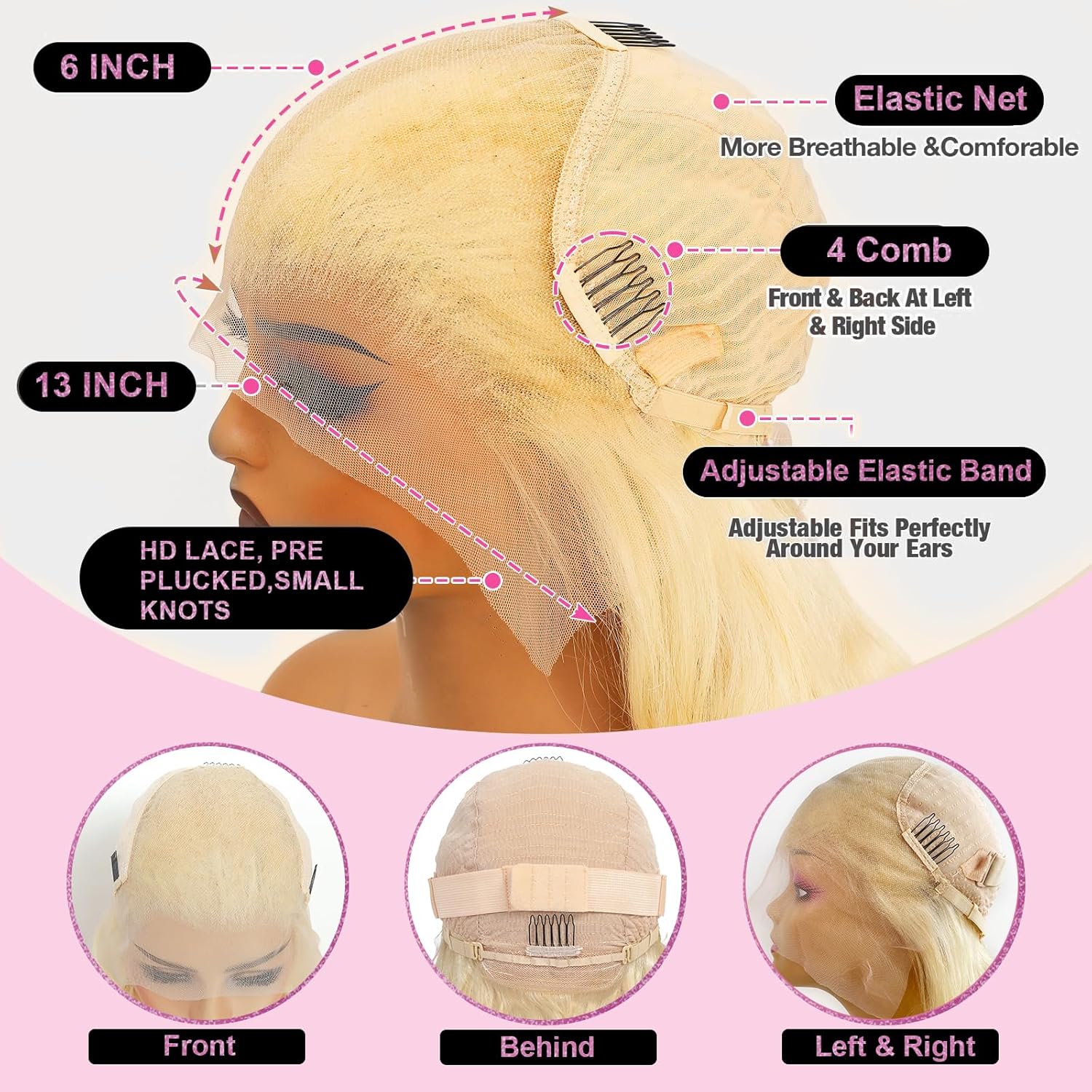 613 Blonde Lace Front Wig Huma - 613 Blonde Body Wave Lace Front Wig ulasan dan harga