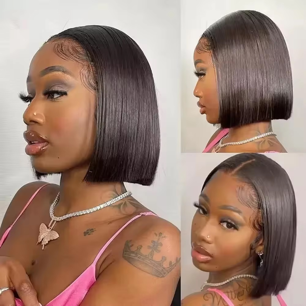 250 Density Straight 13x4 Lace - Pre Parted 13X4 Lace Front Bob Wig ulasan dan harga