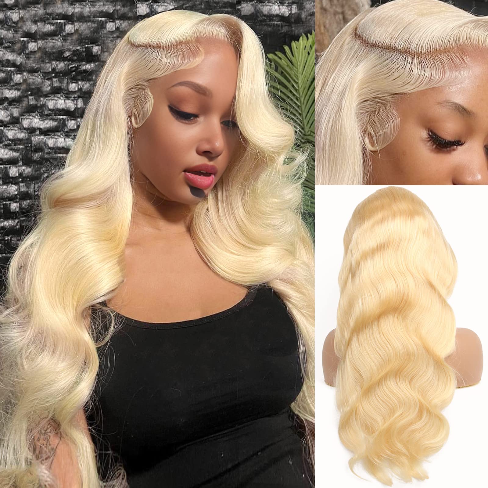 13x6 Lace Front 613 Wig Human  - 613 Blonde Body Wave Lace Front Wig ulasan dan harga